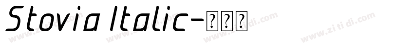 Stovia Italic字体转换